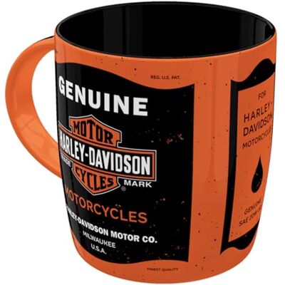 ART Retro kubek, 330 ml, Harley-Davidson – Genuine Logo – Pomysł na prezent dla motocyklistów, Official License Product (OLP), kubek ceramiczny na kawę, Styl vintage ART Retro kubek, 330 ml, Harley-Davidson – Genuine Logo – Pomysł na prezent dla motocyklistów, Official License Product (OLP), kubek ceramiczny na kawę, Styl vintage