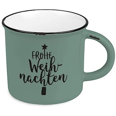 Grafik Werkstatt Filiżanka do kawy w stylu vintage ceramiczny kubek na prezent 400 ml Boże Narodzenie Wesołych Świąt Grafik Werkstatt Filiżanka do kawy w stylu vintage ceramiczny kubek na prezent 400 ml Boże Narodzenie Wesołych Świąt