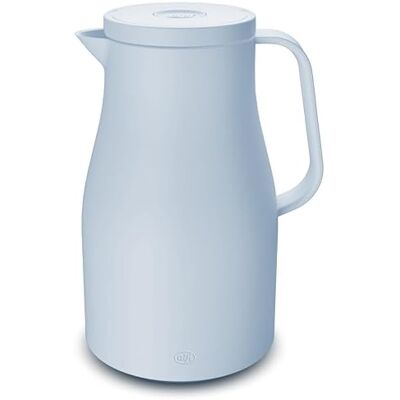 ALFI NEO 1,0 l, jasnoniebieski, dzbanek termiczny z higieniczną wkładką ze szkła hartowanego, 12 h gorąco, zakręcane zamknięcie z wygodnym przyciskiem, ergonomiczny uchwyt, idealny jako dzbanek do ALFI NEO 1,0 l, jasnoniebieski, dzbanek termiczny z higieniczną wkładką ze szkła hartowanego, 12 h gorąco, zakręcane zamknięcie z wygodnym przyciskiem, ergonomiczny uchwyt, idealny jako dzbanek do