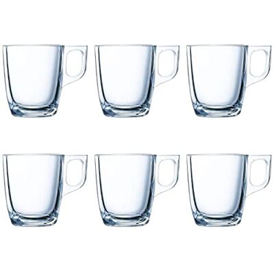 Luminarc Kubek do kawy do kuchenki mikrofalowej, szkło, 6 sztuk 9 cl Luminarc Kubek do kawy do kuchenki mikrofalowej, szkło, 6 sztuk 9 cl