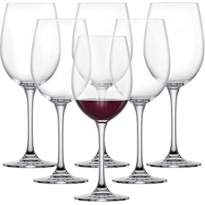 Schott Zwiesel Kieliszki do czerwonego wina Classico (zestaw 6 szt.), klasyczne kieliszki kryształowe do czerwonego wina lub wody, nadają się do mycia w zmywarce, Made in Germany (nr art. 123652) Schott Zwiesel Kieliszki do czerwonego wina Classico (zestaw 6 szt.), klasyczne kieliszki kryształowe do czerwonego wina lub wody, nadają się do mycia w zmywarce, Made in Germany (nr art. 123652)