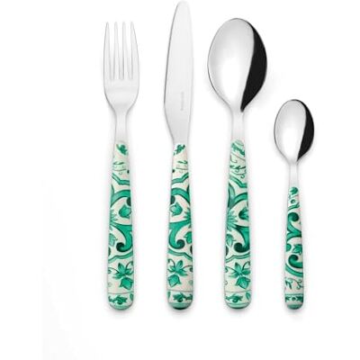 GUZZINI - Blues - Zielen smaragdowa - 24 sztuk - Cutlery Set GUZZINI - Blues - Zielen smaragdowa - 24 sztuk - Cutlery Set