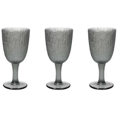 Tognana DAVOR zestaw 3 GOBLETS SZARY Tognana DAVOR zestaw 3 GOBLETS SZARY