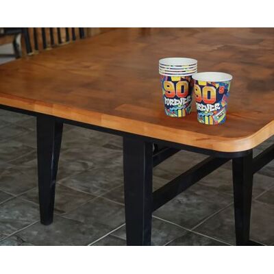 FIESTAS GUIRCA 6 szklanek jednorazowych z lat 90. (240 ml) (9 cm) dekoracja stołu na imprezę w stylu retro idealny na uroczystości i wydarzenia wielokolorowy FIESTAS GUIRCA 6 szklanek jednorazowych z lat 90. (240 ml) (9 cm) dekoracja stołu na imprezę w stylu retro idealny na uroczystości i wydarzenia wielokolorowy
