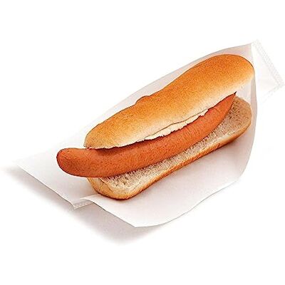 Garcia de Pou torba do torby na posiłki, hot dogi 35 GSM w pudełku x, papier, biały, 25 x 13/10 cm Garcia de Pou torba do torby na posiłki, hot dogi 35 GSM w pudełku x, papier, biały, 25 x 13/10 cm