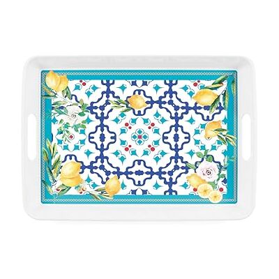 Guzzini Taca prostokątna z uchwytami z melaminy, różne kolory, "FLOWER&LEMON Guzzini Taca prostokątna z uchwytami z melaminy, różne kolory, "FLOWER&LEMON