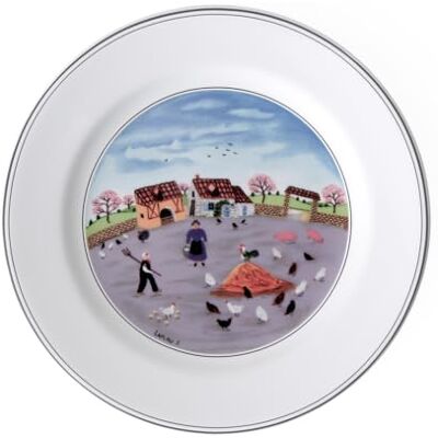 Villeroy & Boch – Design Naif talerz śniadaniowy "Hühnerhof", nadaje się do mycia w zmywarce, można używać w kuchence mikrofalowej, talerze, ceramiczne, talerze obiadowe, naczynia, porcelana premium Villeroy & Boch – Design Naif talerz śniadaniowy "Hühnerhof", nadaje się do mycia w zmywarce, można używać w kuchence mikrofalowej, talerze, ceramiczne, talerze obiadowe, naczynia, porcelana premium