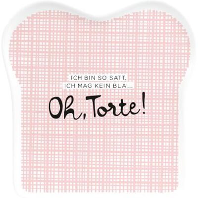 Grafik Werkstatt Talerz do tostów z sentencją porcelana tort Grafik Werkstatt Talerz do tostów z sentencją porcelana tort