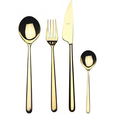 MEPRA SPA 108922024 zestaw sztućców, Design Linea Oro, 24-częściowy MEPRA SPA 108922024 zestaw sztućców, Design Linea Oro, 24-częściowy