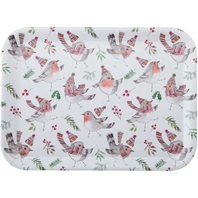 MIKASA Tipperlyhill Robin Taca do Serwowania z Melaminy, 43,5 cm x 32 cm, z Etykietą MIKASA Tipperlyhill Robin Taca do Serwowania z Melaminy, 43,5 cm x 32 cm, z Etykietą