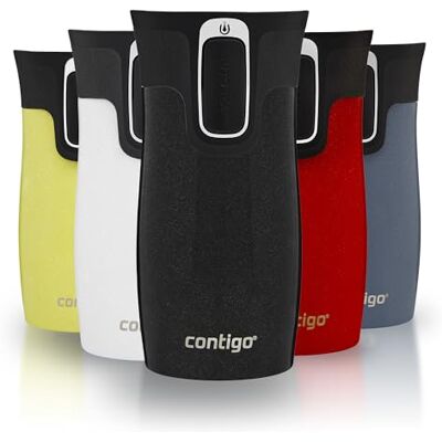 2207887 Contigo West Loop Mini Autoseal Kubek podróżny, ze stali nierdzewnej, termos próżniowy, szczelny kubek, kubek na kawę na wynos, z łatwą do czyszczenia, bez BPA, lukrecja, 300 ml 2207887 Contigo West Loop Mini Autoseal Kubek podróżny, ze stali nierdzewnej, termos próżniowy, szczelny kubek, kubek na kawę na wynos, z łatwą do czyszczenia, bez BPA, lukrecja, 300 ml