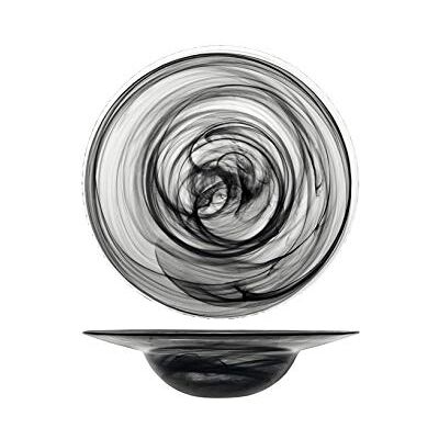 H&H 833106 Albastro zestaw 6 talerzy makaronu, szkło, czarny, 23,5 cm H&H 833106 Albastro zestaw 6 talerzy makaronu, szkło, czarny, 23,5 cm