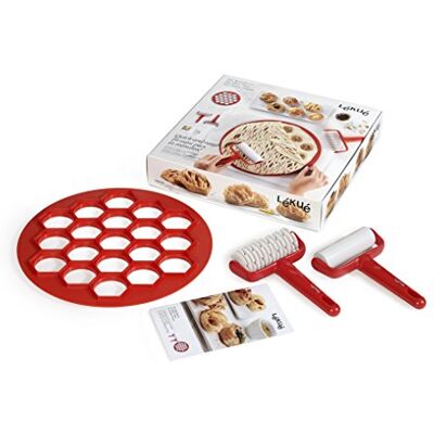 Lékué Zestaw mini ciast, czerwony, 30 x 30 x 1,5 cm 0200130 Lékué Zestaw mini ciast, czerwony, 30 x 30 x 1,5 cm 0200130