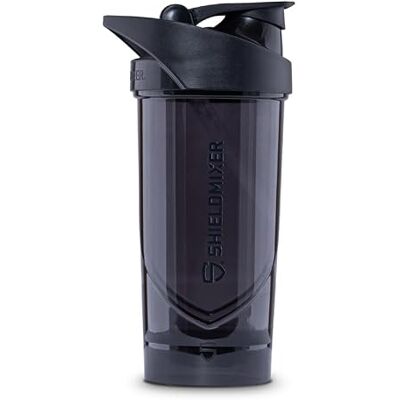 Shieldmixer Hero Pro Classic Shaker for Whey Protein Shakes and Pre Workout, BPA Free, 700 ml, Logo Black Shieldmixer Hero Pro Classic Shaker for Whey Protein Shakes and Pre Workout, BPA Free, 700 ml, Logo Black