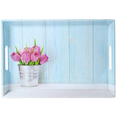 Kesper Taca do serwowania, 77392, motyw: Tulipany, wymiary: 50 x 35 x 4,5 cm Kesper Taca do serwowania, 77392, motyw: Tulipany, wymiary: 50 x 35 x 4,5 cm