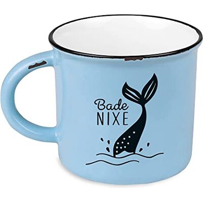 Grafik Werkstatt Kubek do kawy w stylu vintage, ceramiczny kubek do podarowania, morski, 400 ml, Badenixe Grafik Werkstatt Kubek do kawy w stylu vintage, ceramiczny kubek do podarowania, morski, 400 ml, Badenixe