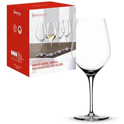 Spiegelau 4400183 małe kieliszki do białego wina, kryształowe, 360 ml, Authentis, zestaw 4 szt Spiegelau 4400183 małe kieliszki do białego wina, kryształowe, 360 ml, Authentis, zestaw 4 szt