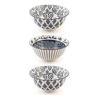 H&H Zestaw 3 szt. miska poke jedwab porcelanowy 16 cm H&H Zestaw 3 szt. miska poke jedwab porcelanowy 16 cm