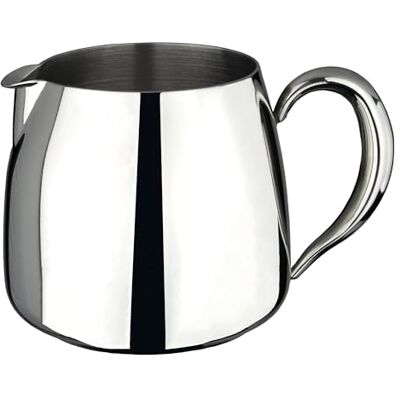 Café Olé Premium Dzbanek na mleko 370 ml, stal nierdzewna, klasyczny zestaw do herbaty z lustrzanym wykończeniem, idealny dziobek do nalewania Café Olé Premium Dzbanek na mleko 370 ml, stal nierdzewna, klasyczny zestaw do herbaty z lustrzanym wykończeniem, idealny dziobek do nalewania