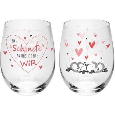 Sheepworld Zestaw szklanek do picia z motywem najpiękniejszego zestaw upominkowy z 2 szklankami, 60 ml, w pudełku prezentowym 73789 Sheepworld Zestaw szklanek do picia z motywem najpiękniejszego zestaw upominkowy z 2 szklankami, 60 ml, w pudełku prezentowym 73789