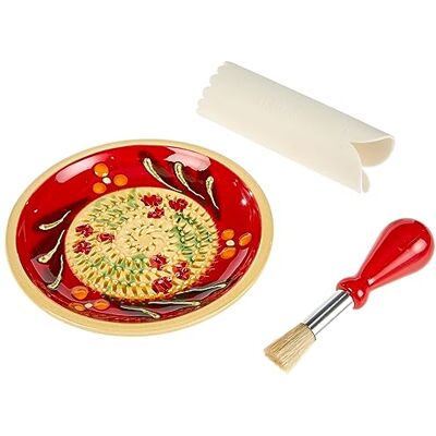 JOSKO Produkte 2732 czerwona łąka zestaw talerzy do tarcia, ceramika, czerwona JOSKO Produkte 2732 czerwona łąka zestaw talerzy do tarcia, ceramika, czerwona