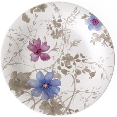 Villeroy & Boch Mariefleur Gris Basic kolorowy talerz śniadaniowy, 1-częściowy (21 cm), porcelana premium, biały/kolorowy Villeroy & Boch Mariefleur Gris Basic kolorowy talerz śniadaniowy, 1-częściowy (21 cm), porcelana premium, biały/kolorowy
