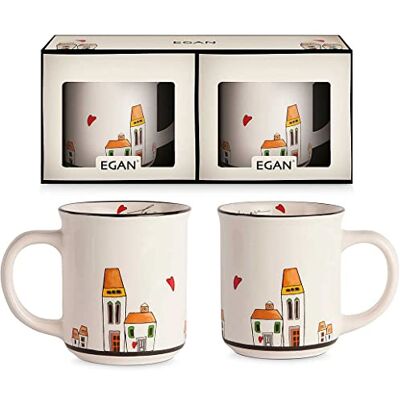 Egan Filiżanka z Porcelany - Różne Kolory - 10,5x9x11,5 cm - Filiżanka Egan Filiżanka z Porcelany - Różne Kolory - 10,5x9x11,5 cm - Filiżanka