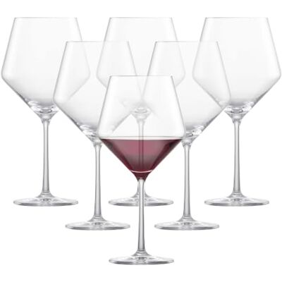 Schott Zwiesel 112421 Pure Series 6-częściowy zestaw kieliszków do czerwonego wina bordowego, szkło kryształowe Schott Zwiesel 112421 Pure Series 6-częściowy zestaw kieliszków do czerwonego wina bordowego, szkło kryształowe