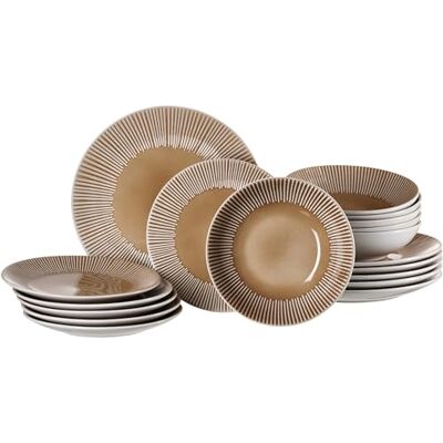 Ritzenhoff & Breker Zestaw stołowy Banda Beige 18-częściowy Ritzenhoff & Breker Zestaw stołowy Banda Beige 18-częściowy