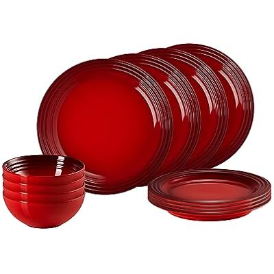 LE CREUSET 12-częściowy Zestaw Obiadowy, Wiśniowy, 79351000607081 LE CREUSET 12-częściowy Zestaw Obiadowy, Wiśniowy, 79351000607081