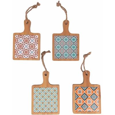 Tivoli Valladolid zestaw 4 desek do krojenia, z drewna bambusowego, 19,6 x 12,9 cm Tivoli Valladolid zestaw 4 desek do krojenia, z drewna bambusowego, 19,6 x 12,9 cm