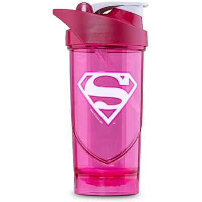 Shieldmixer Hero Pro Classic Shaker for Whey Protein Shakes and Pre Workout, BPA Free, 700 ml, Supergirl Classic Shieldmixer Hero Pro Classic Shaker for Whey Protein Shakes and Pre Workout, BPA Free, 700 ml, Supergirl Classic