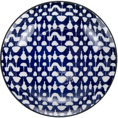 Tivoli Zestaw 6 talerzy do zupy z kamionki, geometryczna dekoracja Tivoli Zestaw 6 talerzy do zupy z kamionki, geometryczna dekoracja