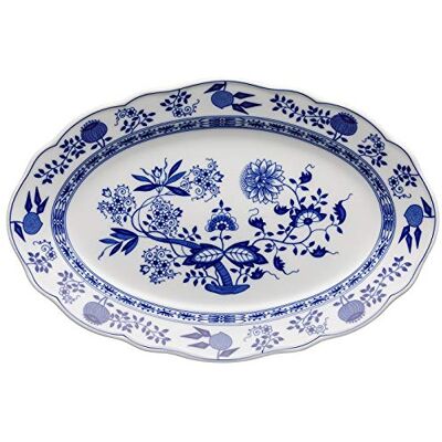 Hutschenreuther 02001-720002-12735 talerz z wzorem cebuli, 35 cm, owalny, niebieski Hutschenreuther 02001-720002-12735 talerz z wzorem cebuli, 35 cm, owalny, niebieski