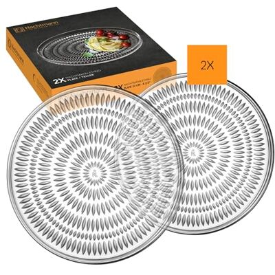 Nachtmann 2-częściowy zestaw talerzy, Ø 22 cm, Ethno, 105767, talerze ze szkła kryształowego, talerze obiadowe nadają się do mycia w zmywarce Nachtmann 2-częściowy zestaw talerzy, Ø 22 cm, Ethno, 105767, talerze ze szkła kryształowego, talerze obiadowe nadają się do mycia w zmywarce