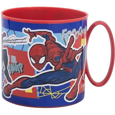 Stor Spiderman 390 ml plastikowy kubek do mikrofalówki wielokrotnego użytku Stor Spiderman 390 ml plastikowy kubek do mikrofalówki wielokrotnego użytku