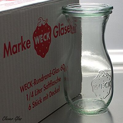 Weck Butelka na sok z okrągłą krawędzią, 310 ml, uniwersalny rozmiar Weck Butelka na sok z okrągłą krawędzią, 310 ml, uniwersalny rozmiar