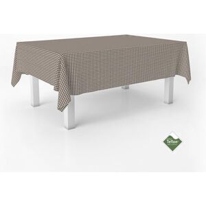 ECOMMERC3 Vichy obrus na stół prostokątny rozmiar 260 x 140 cm Vichy wyjątkowo miękki w dotyku i wodoodporny obrus brązowy ECOMMERC3 Vichy obrus na stół prostokątny rozmiar 260 x 140 cm Vichy wyjątkowo miękki w dotyku i wodoodporny obrus brązowy