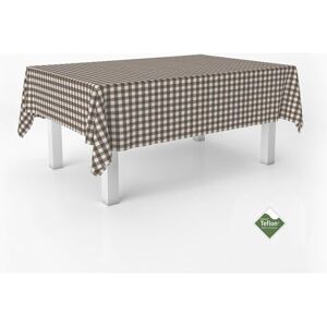 ECOMMERC3 Vichy obrus na stół prostokątny rozmiar 220 x 140 cm Vichy wyjątkowo miękki w dotyku i wodoodporny obrus brązowy ECOMMERC3 Vichy obrus na stół prostokątny rozmiar 220 x 140 cm Vichy wyjątkowo miękki w dotyku i wodoodporny obrus brązowy