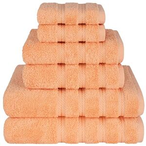 American Soft Linen Luksusowy 6-częściowy zestaw ręczników, 2 ręczniki kąpielowe, 2 ręczniki do rąk, 2 myjki, 100% bawełna, tureckie ręczniki do łazienki, zestawy ręczników brzoskwiniowych Malibu American Soft Linen Luksusowy 6-częściowy zestaw ręczników, 2 ręczniki kąpielowe, 2 ręczniki do rąk, 2 myjki, 100% bawełna, tureckie ręczniki do łazienki, zestawy ręczników brzoskwiniowych Malibu