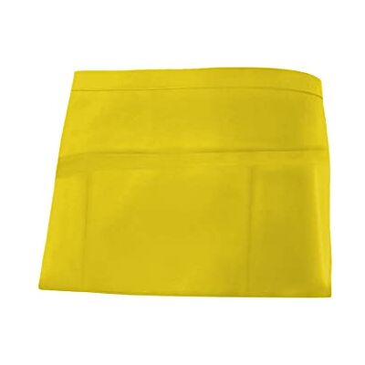404208_17_U Velilla Unisex Delantal Corto Comandero krótki fartuch kuchenny, żółty, jeden rozmiar 404208_17_U Velilla Unisex Delantal Corto Comandero krótki fartuch kuchenny, żółty, jeden rozmiar
