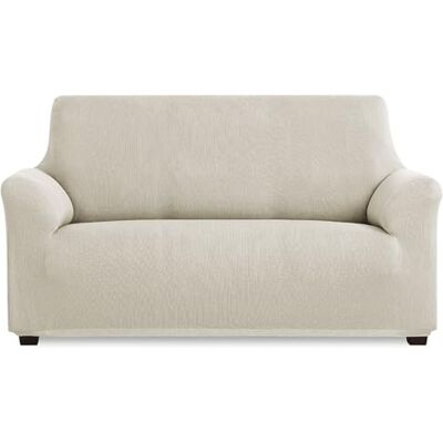 MAXIFUNDAS FUNDAS DE SOFA & CHAISE LONGUE MAXIPOLE 4-osobowa elastyczna poszewka na sofę w kolorze kości słoniowej wyjątkowo miękka, antypoślizgowa i elastyczna sofa pokrowiec na sofę model Inca MAXIFUNDAS FUNDAS DE SOFA & CHAISE LONGUE MAXIPOLE 4-osobowa elastyczna poszewka na sofę w kolorze kości słoniowej wyjątkowo miękka, antypoślizgowa i elastyczna sofa pokrowiec na sofę model Inca