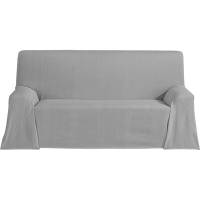 ECOMMERC3 Uniwersalny rozmiar Foulard 230x260 cm dla sofa i łóżko narzuta uniwersalna szara dekoracyjna narzuta ECOMMERC3 Uniwersalny rozmiar Foulard 230x260 cm dla sofa i łóżko narzuta uniwersalna szara dekoracyjna narzuta