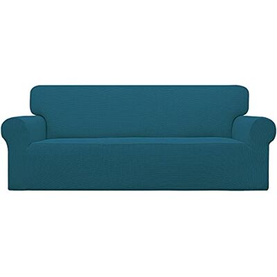 Easy-Going Stretch Sofa Slipcover 1-Piece Sofa Cover Furniture Protector Couch Soft with Elastic Bottom for Kids, Polyester Spandex Jacquard Fabric Small Checks (Sofa, Peacock Blue) Easy-Going Stretch Sofa Slipcover 1-Piece Sofa Cover Furniture Protector Couch Soft with Elastic Bottom for Kids, Polyester Spandex Jacquard Fabric Small Checks (Sofa, Peacock Blue)