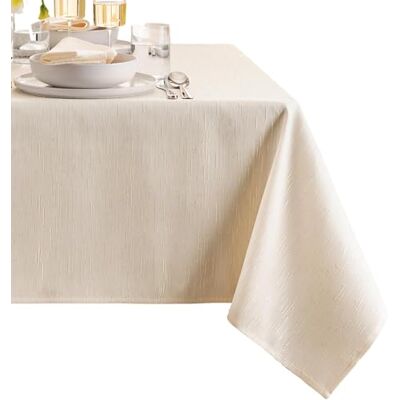 Elrene Home Fashions Continental Obrus odporny na wodę, plamy i zagniecenia, prostokątny, 152 x 300 cm, kość słoniowa Elrene Home Fashions Continental Obrus odporny na wodę, plamy i zagniecenia, prostokątny, 152 x 300 cm, kość słoniowa