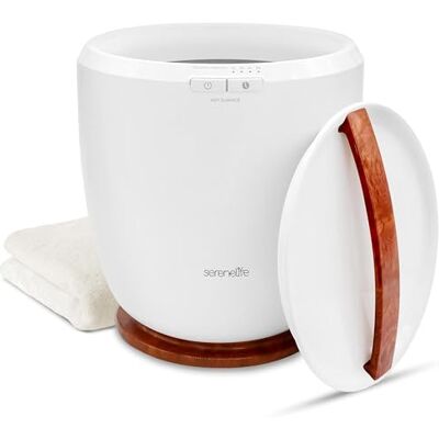 SereneLife Counter Towel Warmer Bucket with Customized Fragrance for Spa and Bathroom, Luxury Towel Heater, Auto Shut off, Fits 1 large Towel, Blanket, Bathrobe, PJs (Cherry) SereneLife Counter Towel Warmer Bucket with Customized Fragrance for Spa and Bathroom, Luxury Towel Heater, Auto Shut off, Fits 1 large Towel, Blanket, Bathrobe, PJs (Cherry)