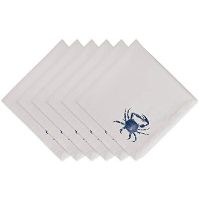 DII Blat, bawełna, niebieski krab, 50 cm x 50 cm (zestaw 6 szt.) DII Blat, bawełna, niebieski krab, 50 cm x 50 cm (zestaw 6 szt.)