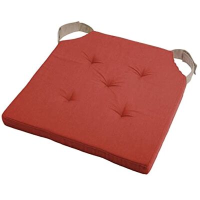 Stof Gadget et Bazar poduszka na krzesło, zapięcie na rzep, 38 x 38 cm, terakota Stof Gadget et Bazar poduszka na krzesło, zapięcie na rzep, 38 x 38 cm, terakota
