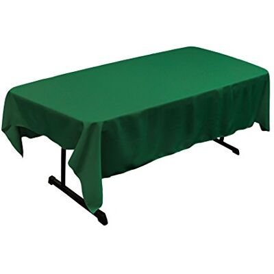 LA Linen Prostokątny obrus z popeliną z poliestru 60 na 84 cali, szmaragdowo-zielony, 152,4 x 213,3 x 0,04 cm LA Linen Prostokątny obrus z popeliną z poliestru 60 na 84 cali, szmaragdowo-zielony, 152,4 x 213,3 x 0,04 cm