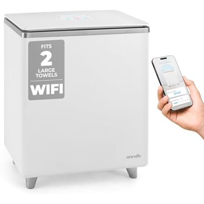 SereneLife Podgrzewacz Ręczników o Dużej Pojemności z WiFi, 20-40-60 Minutowy Timer, Mieści 2 Duże Ręczniki, 110 lbs Pojemność, Kompaktowy Design, 15.3 x 8.8 x 18.3 (Srebrny) SereneLife Podgrzewacz Ręczników o Dużej Pojemności z WiFi, 20-40-60 Minutowy Timer, Mieści 2 Duże Ręczniki, 110 lbs Pojemność, Kompaktowy Design, 15.3 x 8.8 x 18.3 (Srebrny)